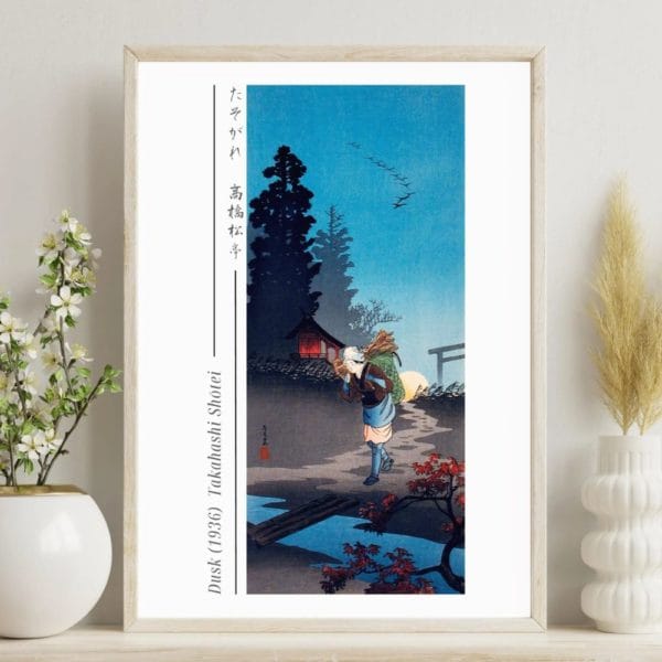 Takahashi Shōtei Print – Dusk #008 (public domain reproduction)