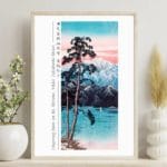 Takahashi Shōtei Print - Lingering Snow on Mt. Shirane, Nikkō  #025