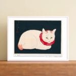 Takahashi Shōtei Print - Tama The Cat  Horizontal #002