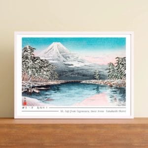 Takahashi Shōtei Print – Mt. Fuji from Tagonoura, Snow Scene #009 (public domain reproduction)