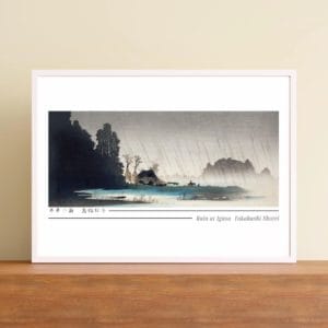 in frame - Takahashi Shōtei Print – Rain At Igusa #010 (public domain reproduction) Takahashi Shōtei Print – Rain At Igusa #010 (public domain reproduction)