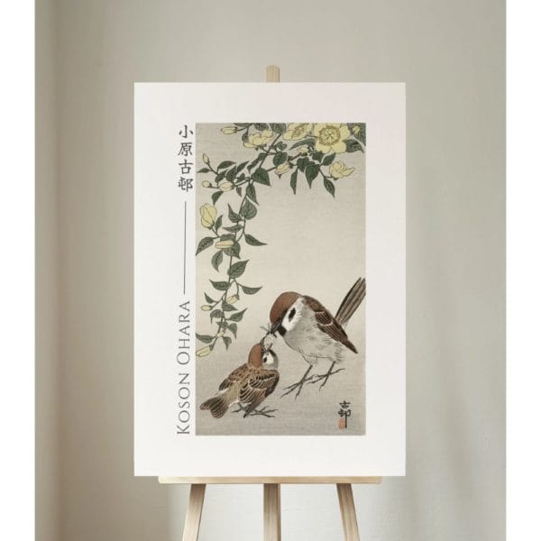 front image Ohara Koson Print – Birds And Plants #011 (public domain reproduction) Ohara Koson Print – Birds And Plants #011 (public domain reproduction)