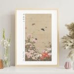 Itō Jakuchū Print – Herbaceous peonies and butterflies (18th century) #016