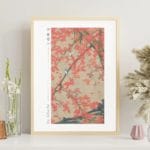 Itō Jakuchū Print – Maple Tree and Small Birds (circa 1765–1766) #028