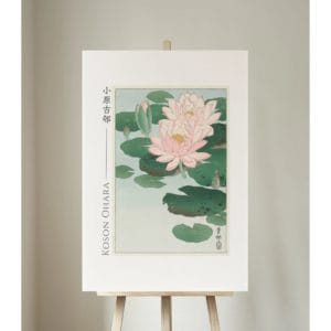 Ohara Koson Print – Water Lily #018 (public domain reproduction)