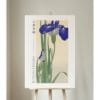 Ohara Koson Print – Blue Irises #026 (public domain reproduction)