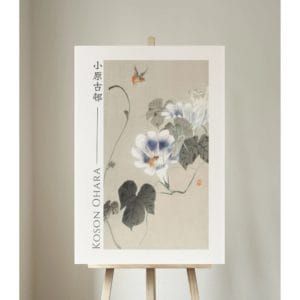 front image Ohara Koson Print – Insects Near Bindweed #045 (public domain reproduction) Ohara Koson Print – Insects Near Bindweed #045 (public domain reproduction)