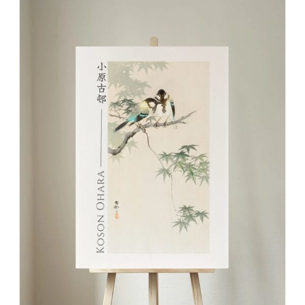 front image Ohara Koson Print – Great Tits On Maple Branch #050 (public domain reproduction) Ohara Koson Print – Great Tits On Maple Branch #050 (public domain reproduction)