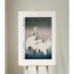 Ohara Koson Print - Group Of Egrets  #051