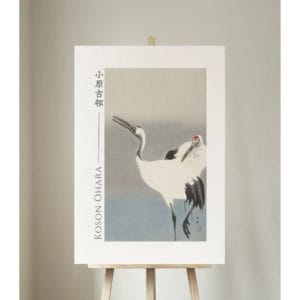 front image Ohara Koson Print – Two Cranes #004 (public domain reproduction) Ohara Koson Print – Two Cranes #004 (public domain reproduction)