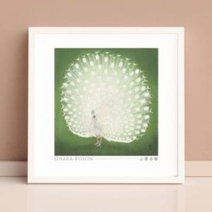 Ohara Koson Print – Peacock Square #006 (public domain reproduction)