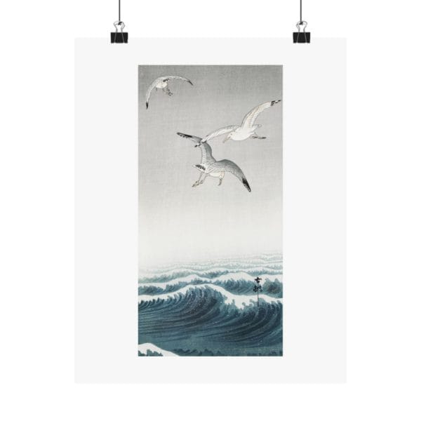 Ohara Koson Print – Three Seagulls #067 (public domain reproduction)