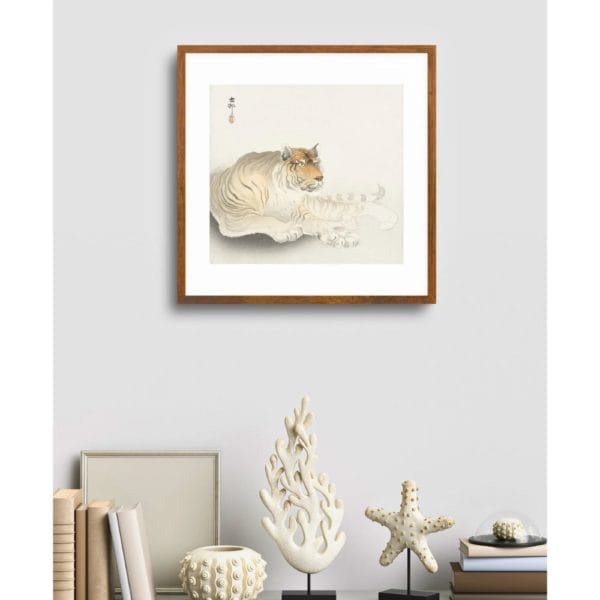 in frame Ohara Koson Print – Tiger Square #003 (public domain reproduction) Ohara Koson Print – Tiger Square #003 (public domain reproduction)