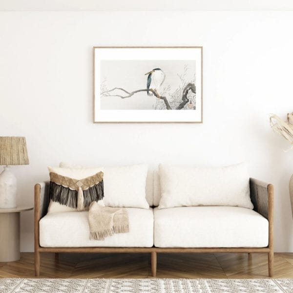 in frame - Ohara Koson Print – Quack On Erratic Branch Horizontal #005 (public domain reproduction) Ohara Koson Print – Quack On Erratic Branch Horizontal #005 (public domain reproduction)