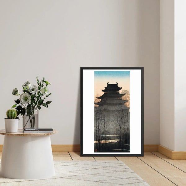 in frame - Takahashi Shōtei Print – Nagoya Castle (ca.1932) #003 (public domain reproduction) Takahashi Shōtei Print – Nagoya Castle (ca.1932) #003 (public domain reproduction)