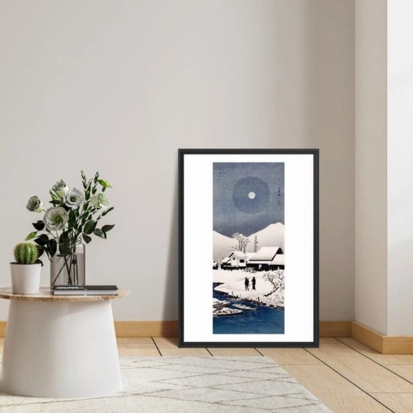 Takahashi Shōtei Print – Snow at Nipponmatsu (ca.1926–1927) #006 (public domain reproduction)