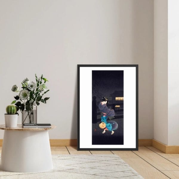 Takahashi Shōtei Print – Cold Winter Wind (1924-27) #011 (public domain reproduction)