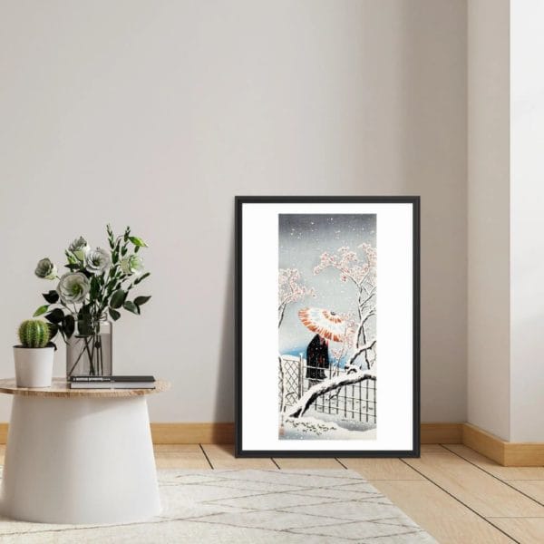 Takahashi Shōtei Print – Plum Blossoms in Snow #019 (public domain reproduction)