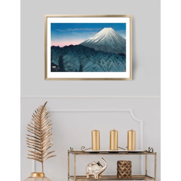 in frame -Takahashi Shōtei Print – Mount Fuji From Hakone #011 (public domain reproduction) Takahashi Shōtei Print – Mount Fuji From Hakone #011 (public domain reproduction)