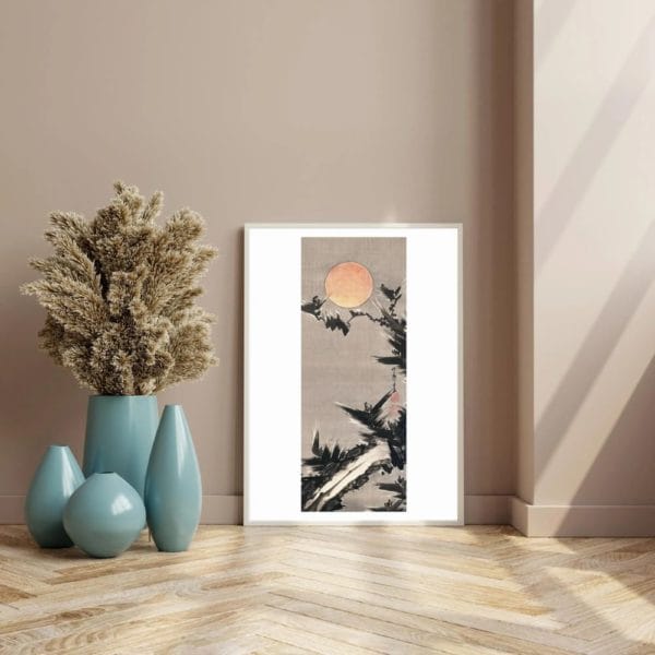 in frame -Itō Jakuchū Print – New Year’s Sun (1800) #004 (public domain reproduction) Itō Jakuchū Print – New Year’s Sun (1800) #004 (public domain reproduction)