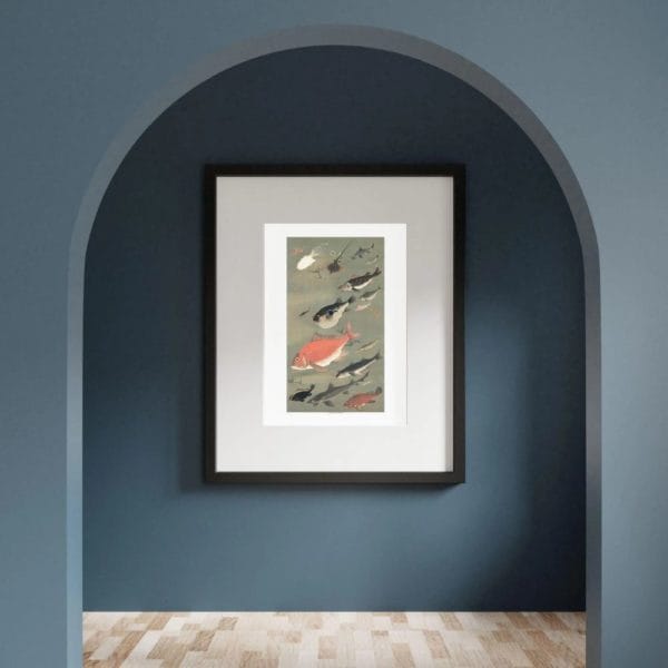 in frame -Itō Jakuchū Print – Fish (18th century) #012 (public domain reproduction) Itō Jakuchū Print – Fish (18th century) #012 (public domain reproduction)