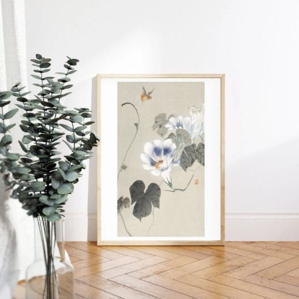 in frame Ohara Koson Print – Insects Near Bindweed #045 (public domain reproduction) Ohara Koson Print – Insects Near Bindweed #045 (public domain reproduction)