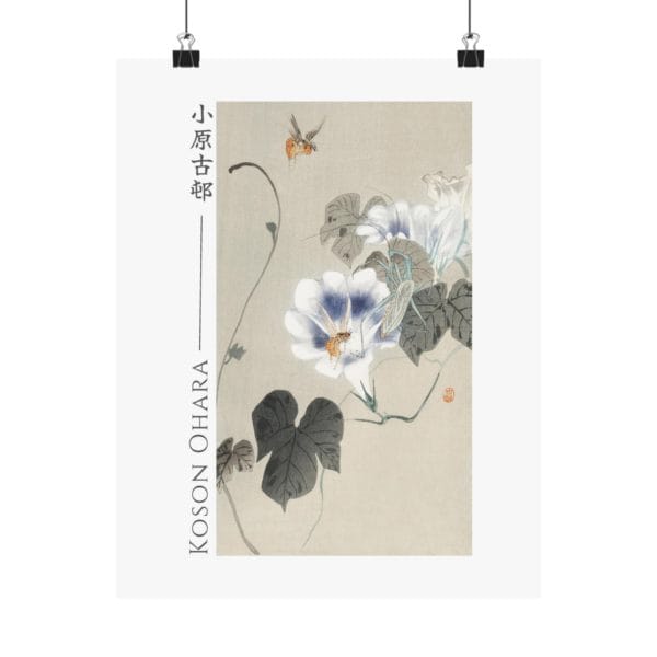Front, 11″ x 14″ – Ohara Koson Print – Insects Near Bindweed #045 (public domain reproduction) Ohara Koson Print – Insects Near Bindweed #045 (public domain reproduction)