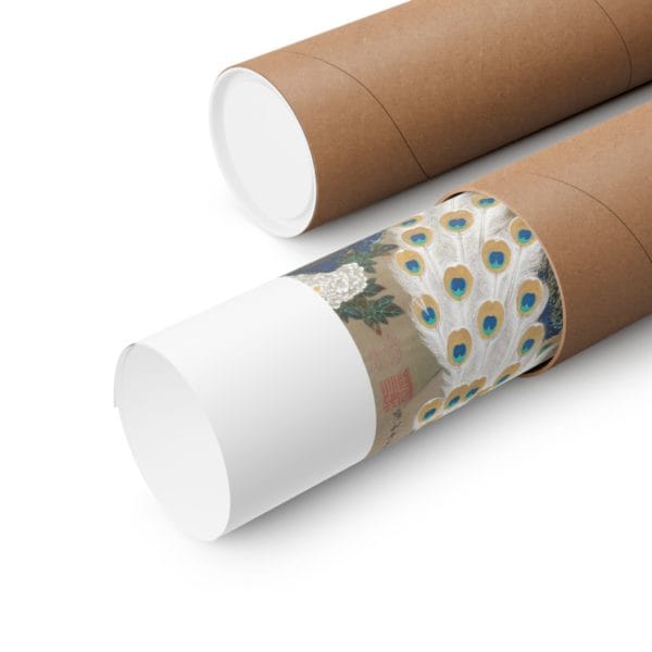 Itō Jakuchū Print – Old Pine Tree and Peacock (circa 1759–1761) #029 (public domain reproduction)