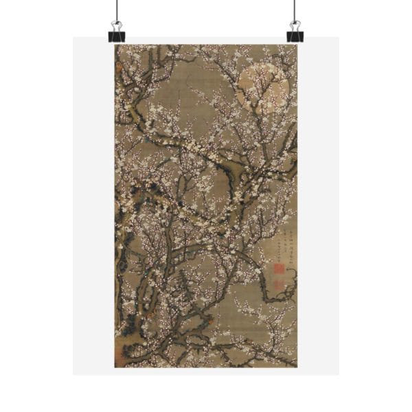 Front, 11″ x 14″ – Itō Jakuchū Print – White Plum Blossoms and Moon (1755) #006 (public domain reproduction) Itō Jakuchū Print – White Plum Blossoms and Moon (1755) #006 (public domain reproduction)