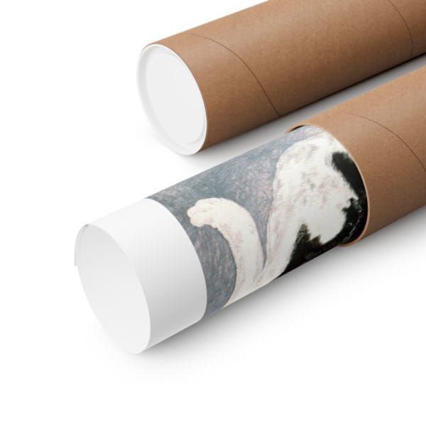 Takahashi Shōtei Print – Cat with Tomato Plant (1931) #005 (public domain reproduction)