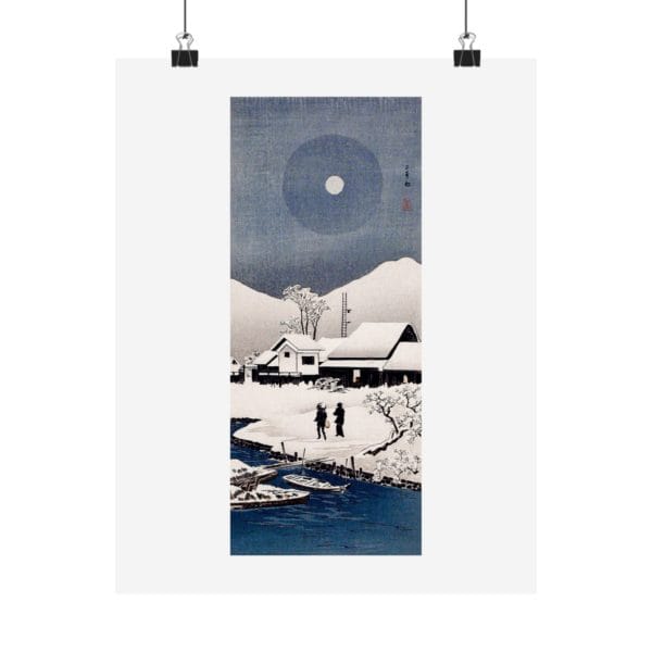 Takahashi Shōtei Print – Snow at Nipponmatsu (ca.1926–1927) #006 (public domain reproduction)