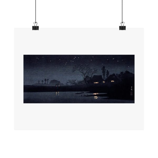 Takahashi Shōtei Print – Starry Night #012 (public domain reproduction)