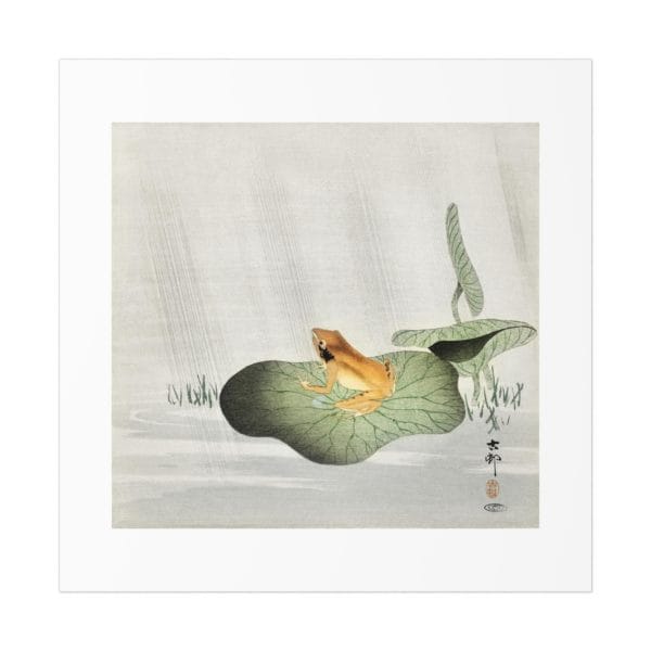 Front, 11_ x 11_, Ohara Koson Print – Frog On Lotus Leaf Square #007 (public domain reproduction) Ohara Koson Print – Frog On Lotus Leaf Square #007 (public domain reproduction)