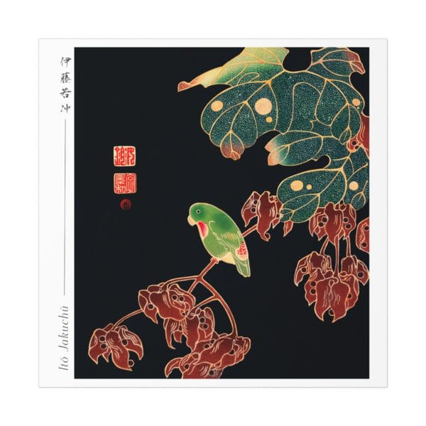Itō Jakuchū Print – The Paroquet (ca. 1900) #002 (public domain reproduction