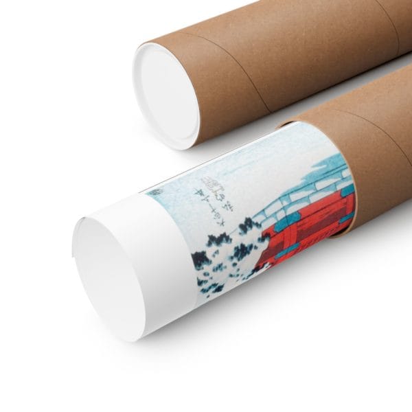 Takahashi Shōtei Print – The Red Gate of Hongo in Snow (1926) #008 (public domain reproduction)