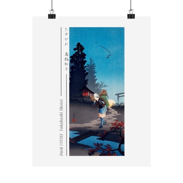 Takahashi Shōtei Print – Dusk #008 (public domain reproduction)