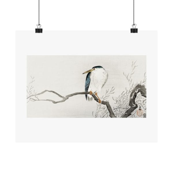 Front, 14″ x 11″ - Ohara Koson Print – Quack On Erratic Branch Horizontal #005 (public domain reproduction) Ohara Koson Print – Quack On Erratic Branch Horizontal #005 (public domain reproduction)