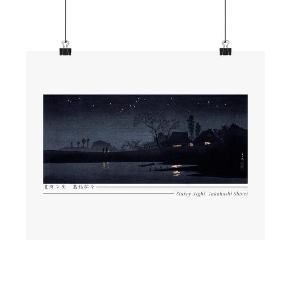 Takahashi Shōtei Print – Starry Night #012 (public domain reproduction)