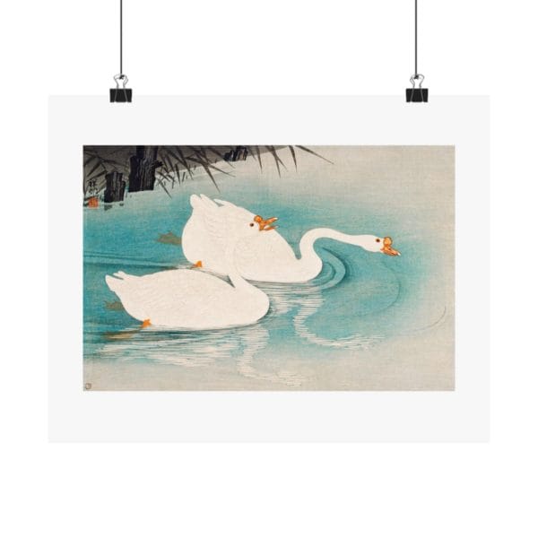 Front, 14″ x 11″ - Ohara Koson Print – Geese amid Reeds Horizontal #003 (public domain reproduction) Ohara Koson Print – Geese amid Reeds Horizontal #003 (public domain reproduction)
