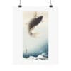 Ohara Koson Print – A Jumping Carp #007 (public domain reproduction)