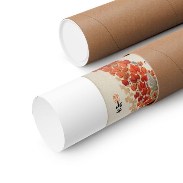 Ohara Koson Print – Red Ivy #078 (public domain reproduction)