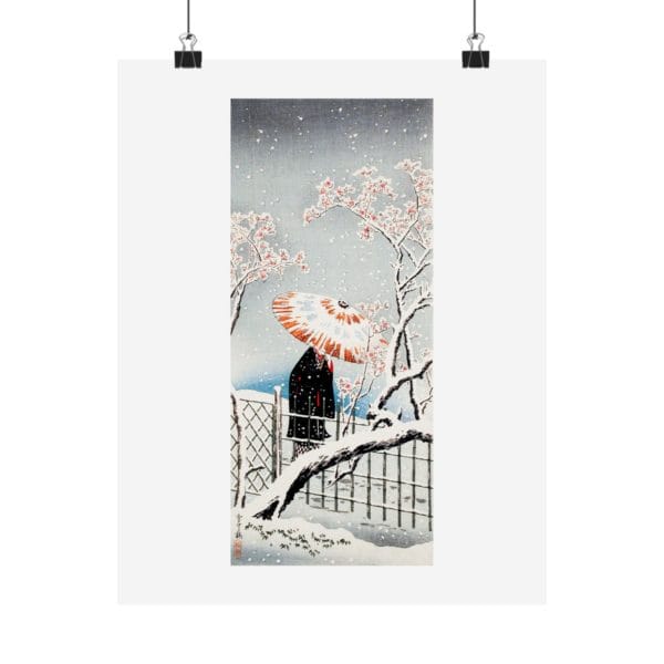 Takahashi Shōtei Print – Plum Blossoms in Snow #019 (public domain reproduction)