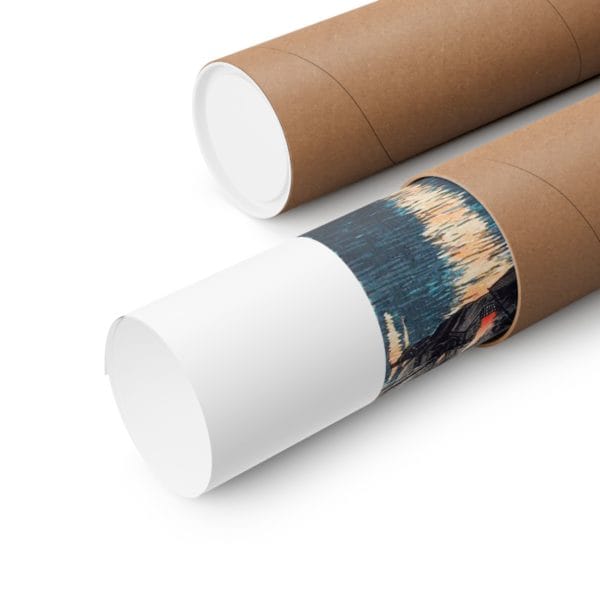 Takahashi Shōtei Print – Fishing Nets at Tsukuda #023 (public domain reproduction)